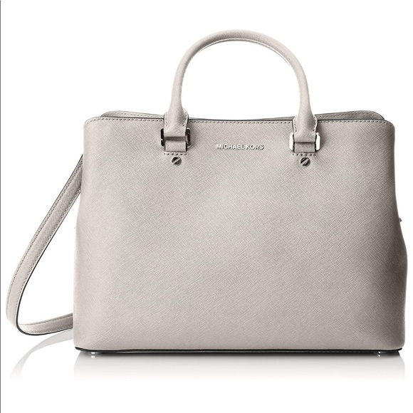 MICHAEL Michael Kors Handbags - Michael Michael Kors Savannah gray Large Satchel